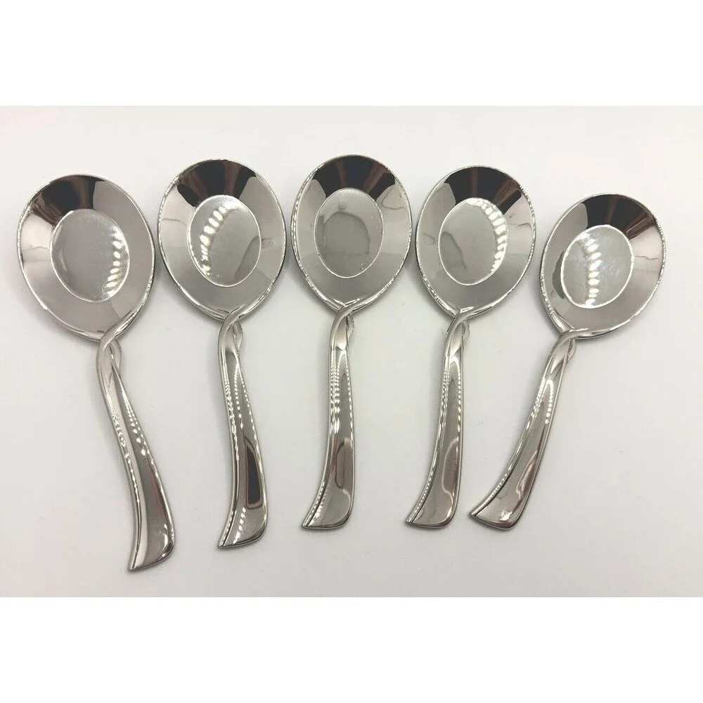 Lenox Simply Fine Twist Mini / Sample Spoon 5 Piece Set 18/10 Stainless Rare